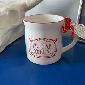Rae Dunn Christmas White and Red Mrs. Claus’ Cookie Co. Mug
